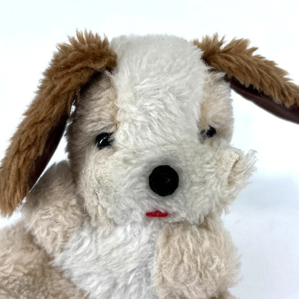 Vintage Gund 1976 Creation Plush Dog‎ Puppy Tan Brown Tongue Out Sits Animal 5